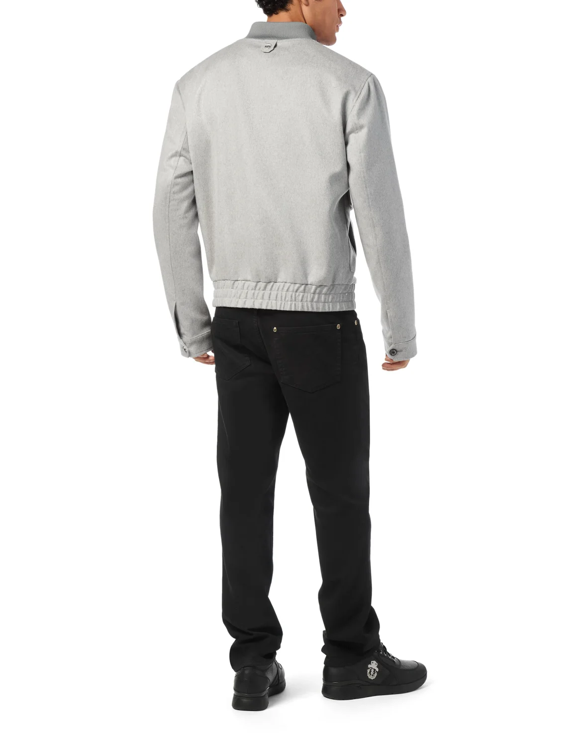 Cashmere Wool Bomber Jacket, цвет: Серый