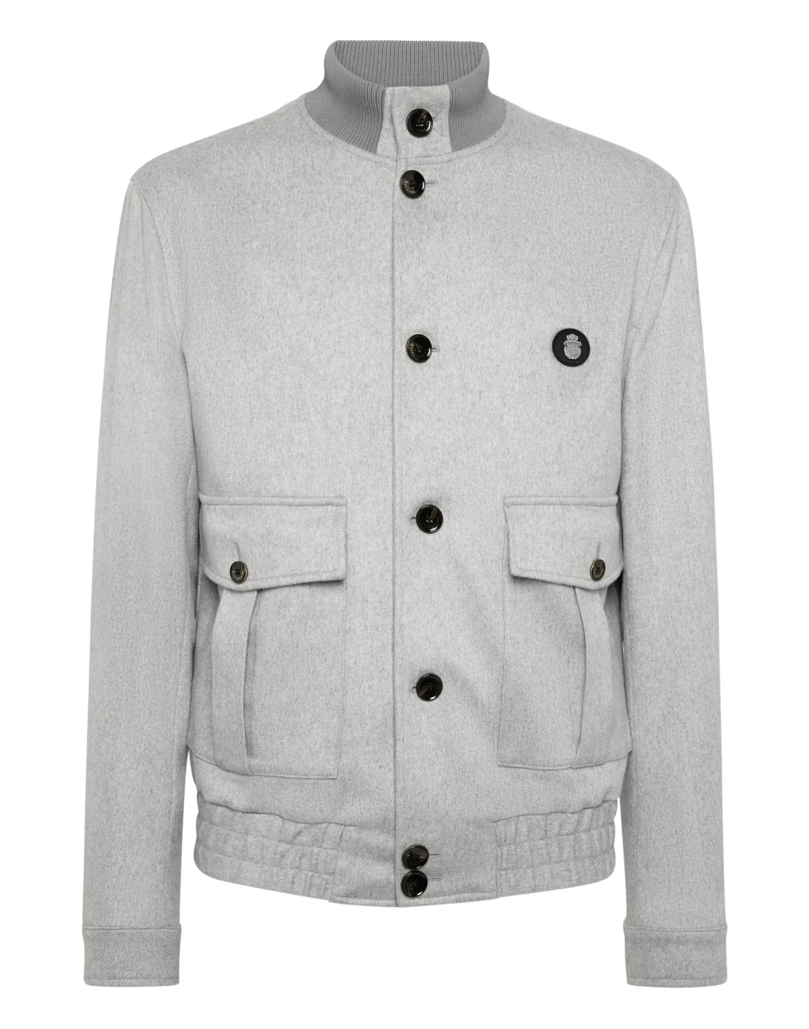 Cashmere Wool Bomber Jacket, цвет: Серый