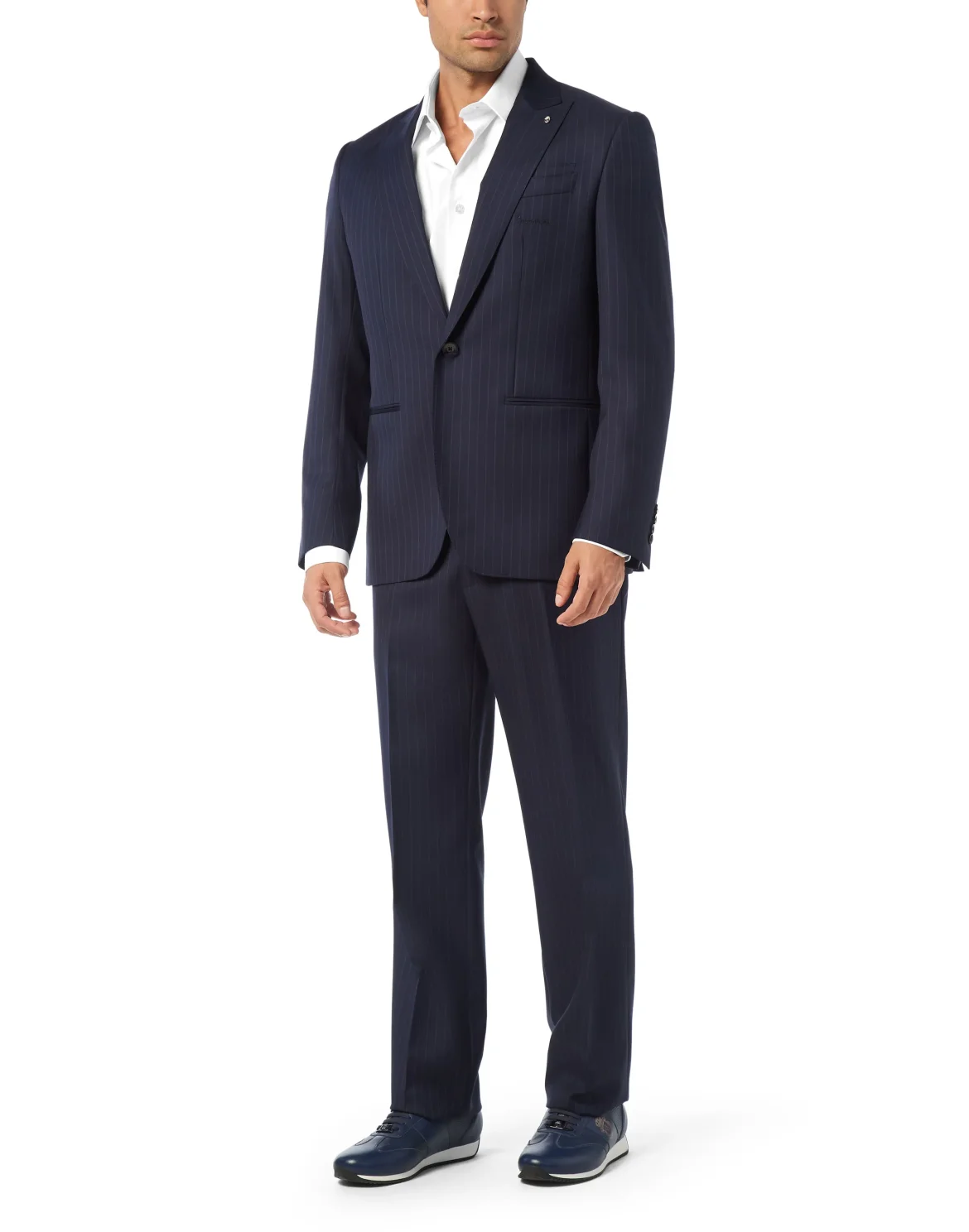 Gessato Blazer, цвет: Синий
