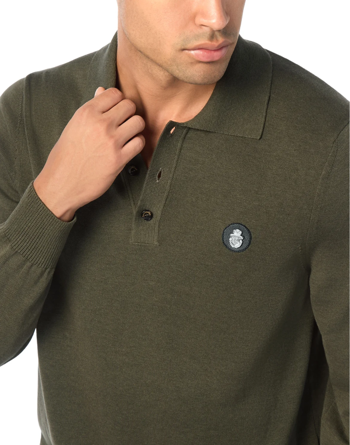 Cotton Silk Polo Shirt, цвет: Зеленый