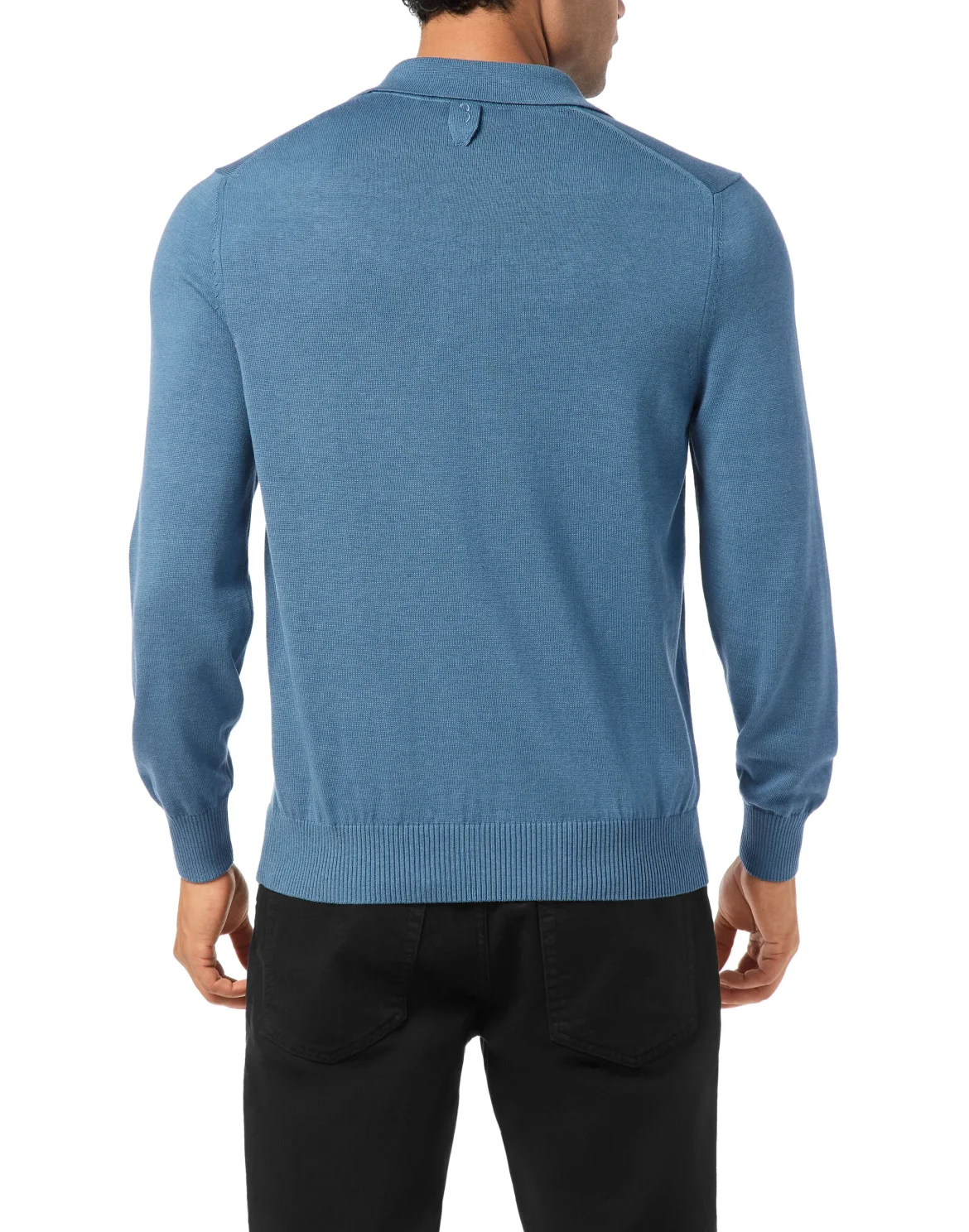 Cotton Silk Polo Shirt, цвет: Синий