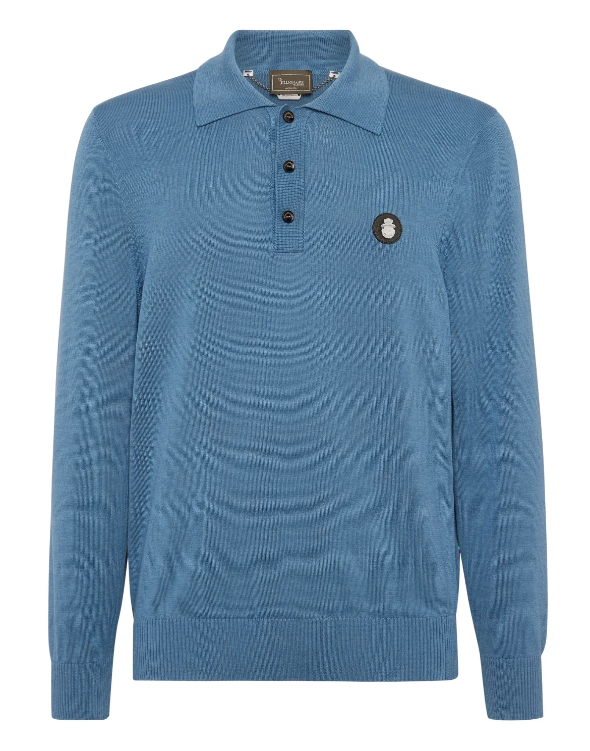 Cotton Silk Polo Shirt, цвет: Синий