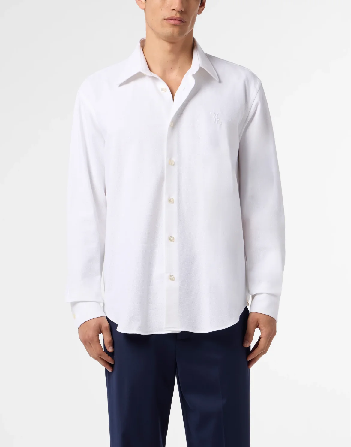 Cotton Piquet Shirt Regular Fit, цвет: Белый