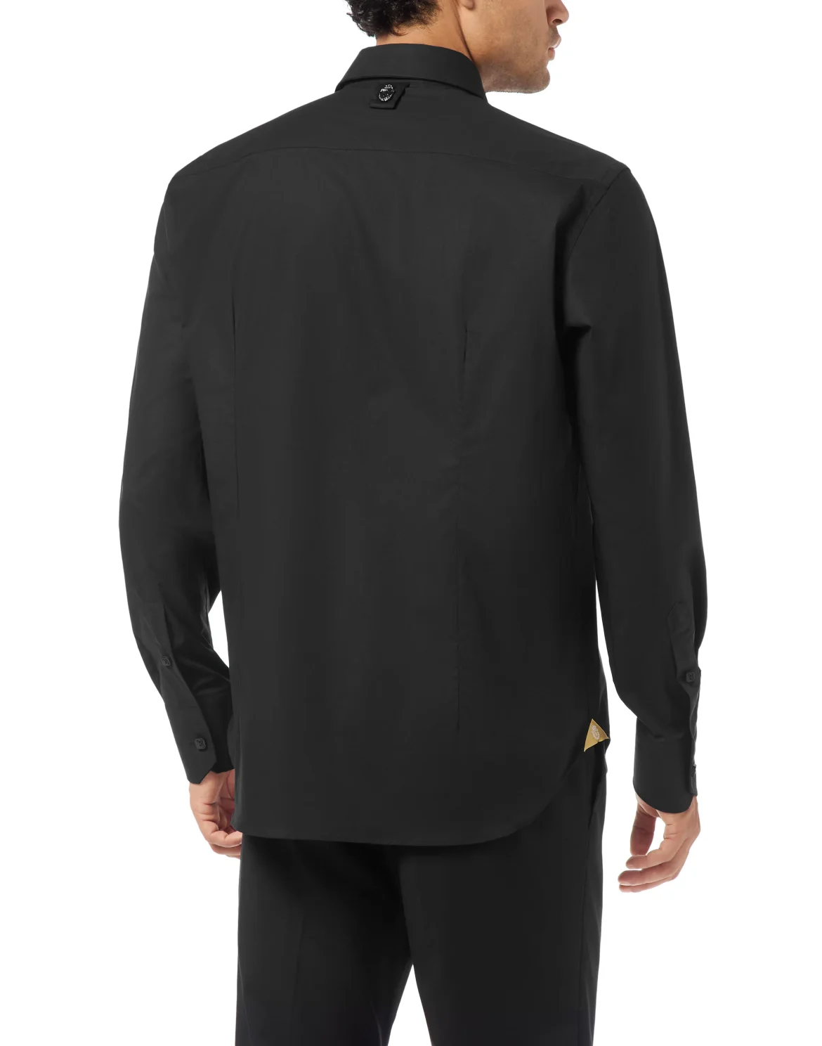 Embroidered Cotton Shirt Loose Fit, цвет: Черный