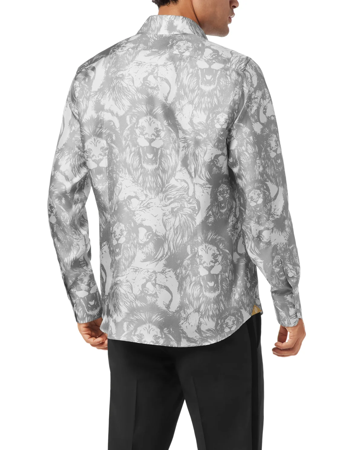 Silk Gold Cut Shirt All-Over Lion, цвет: Белый