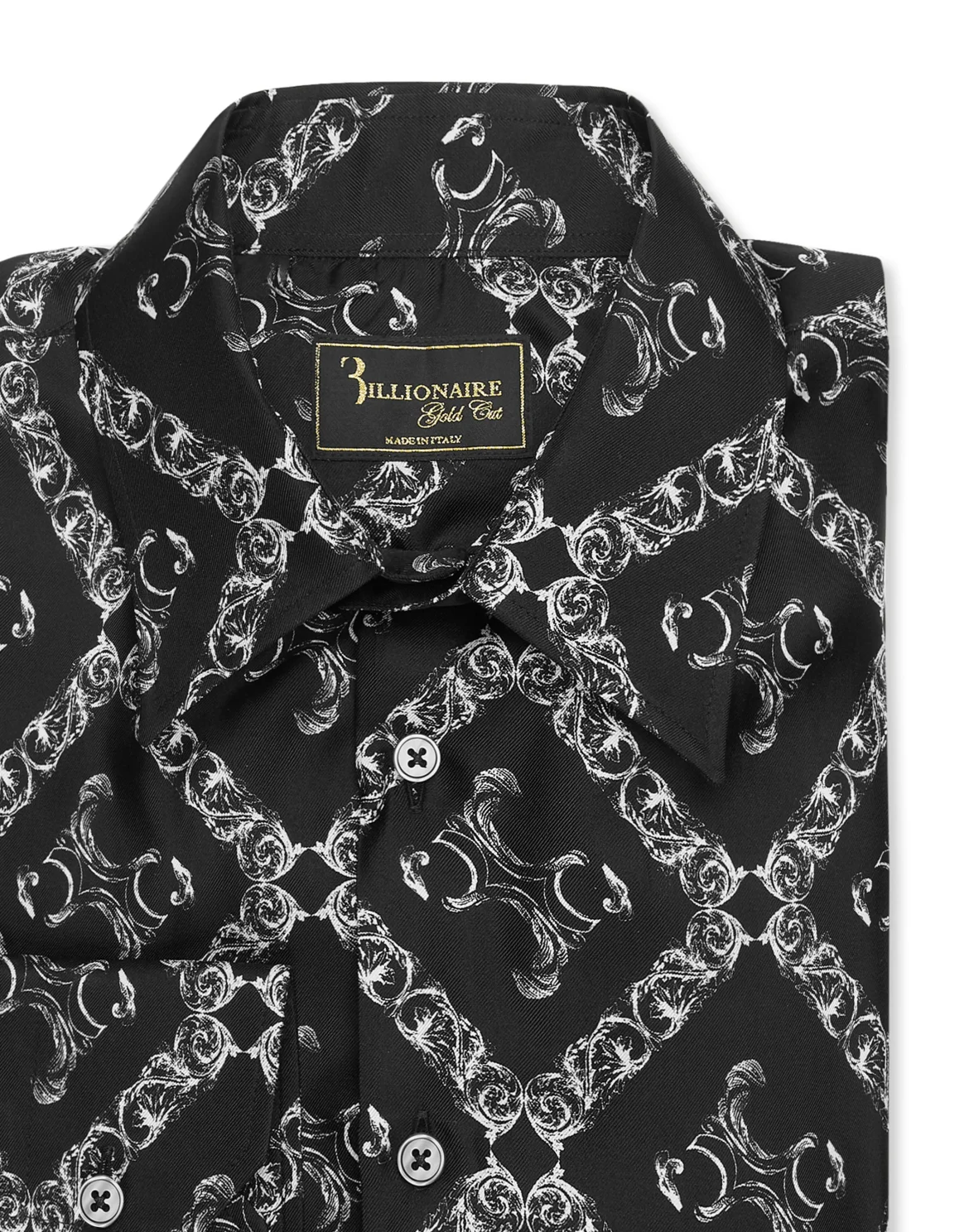 Silk Gold Cut Shirt BB Monogram, цвет: Черный