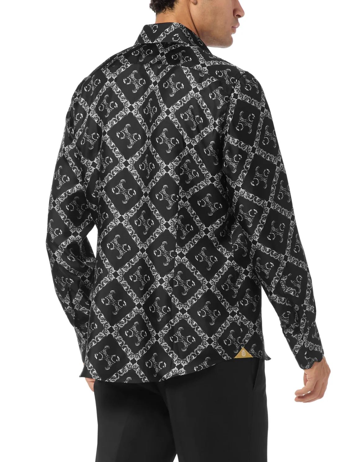 Silk Gold Cut Shirt BB Monogram, цвет: Черный