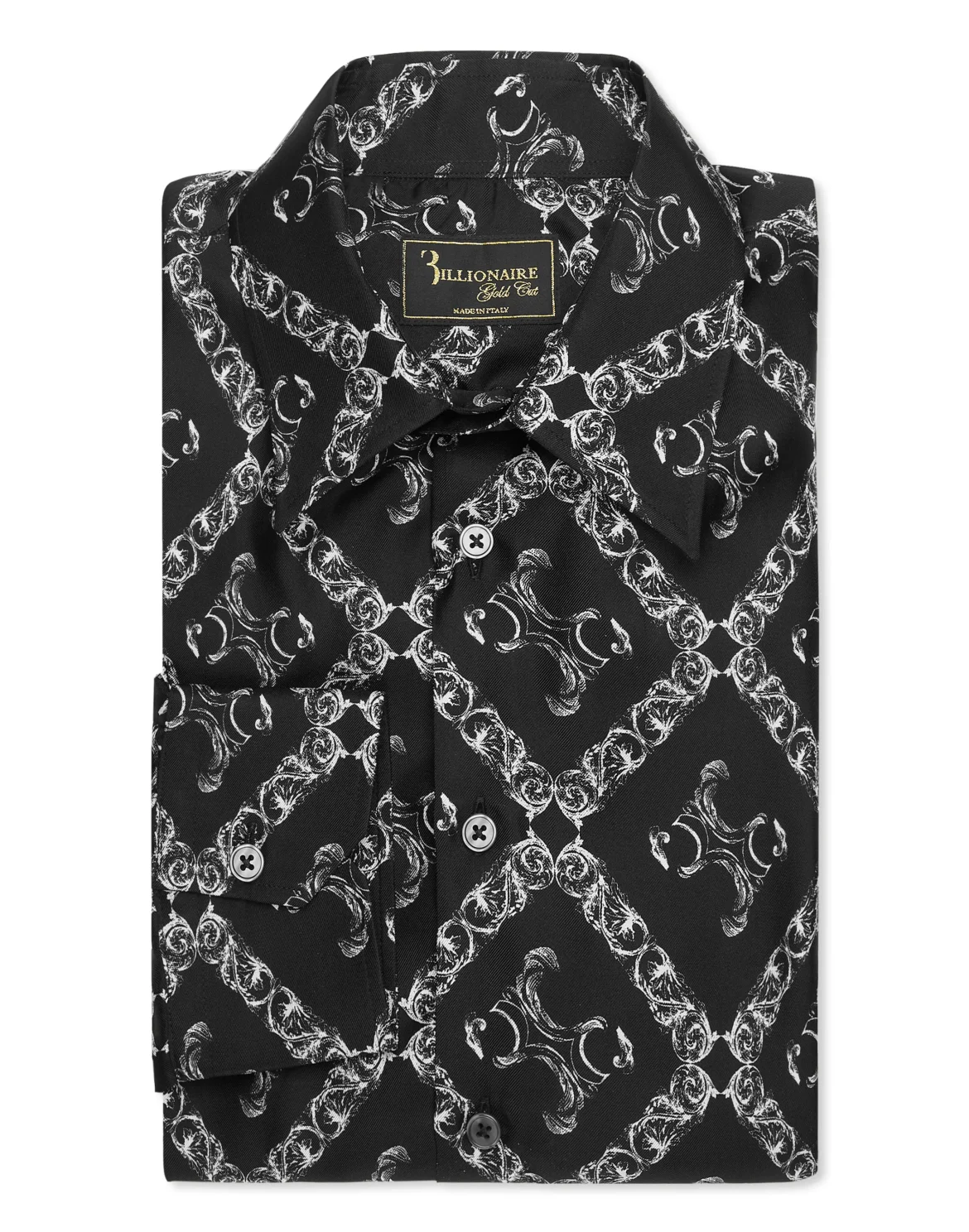 Silk Gold Cut Shirt BB Monogram, цвет: Черный