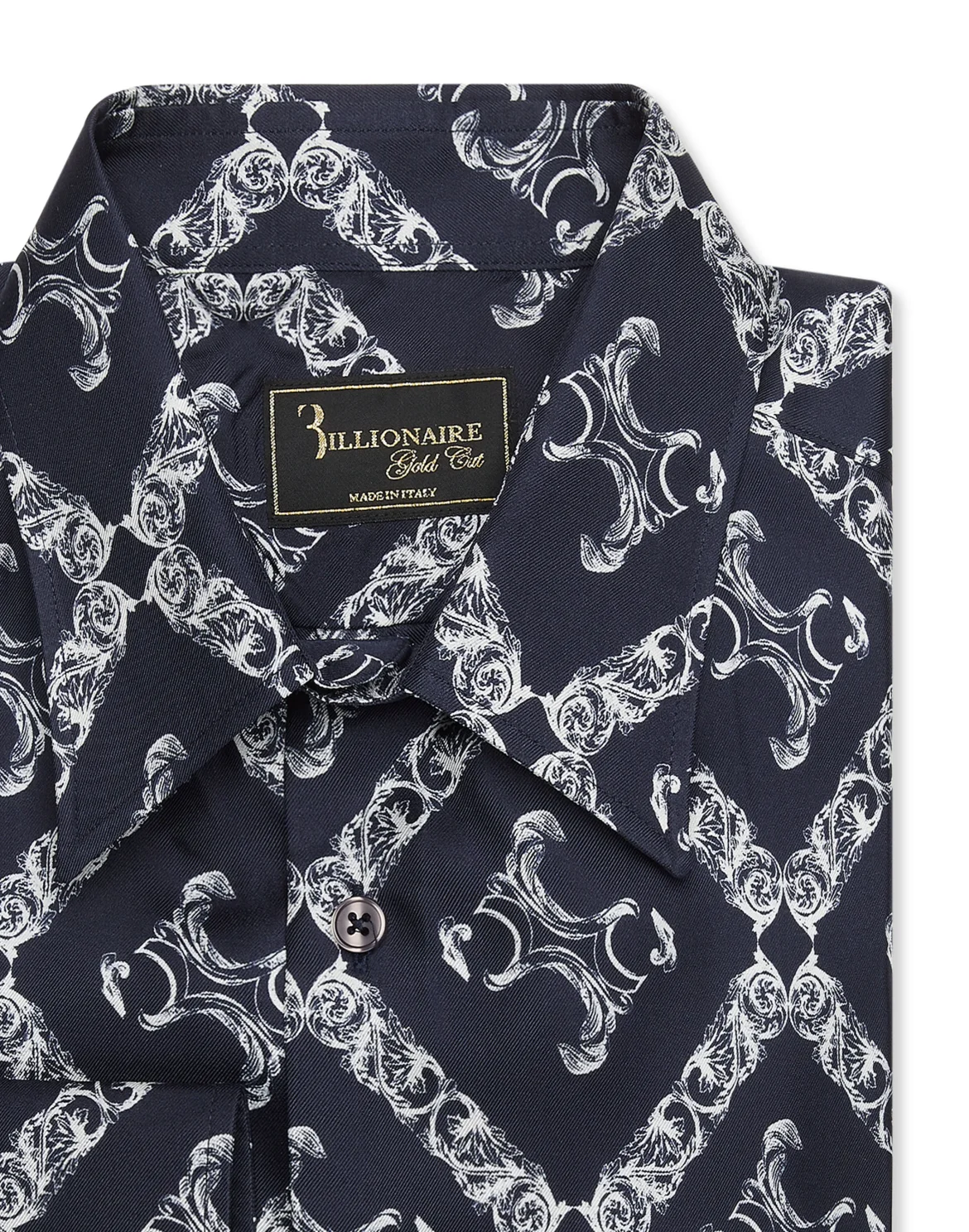Silk Gold Cut Shirt BB Monogram, цвет: Синий