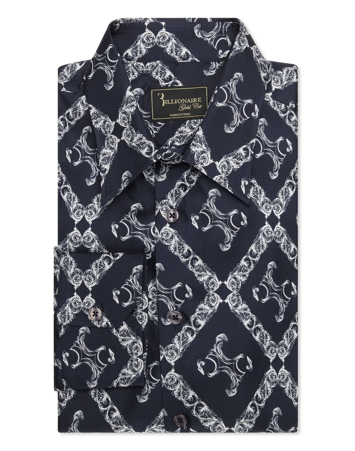 Silk Gold Cut Shirt BB Monogram, цвет: Синий