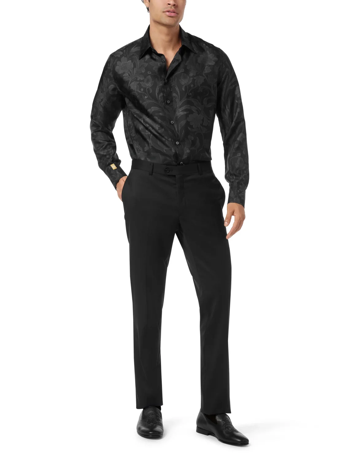 Silk Gold Cut Shirt Baroque, цвет: Черный
