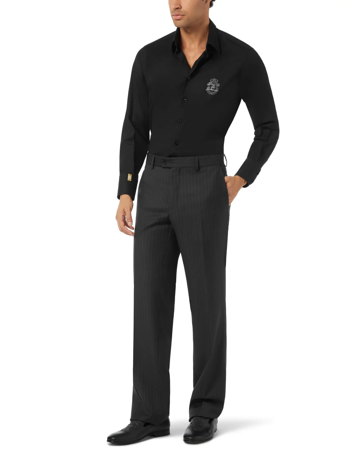 Gessato Classic Trousers Joy Fit, цвет: Черный