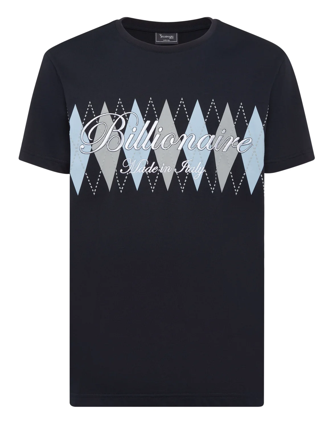 Embroidered T-shirt Round Neck SS, цвет: Синий