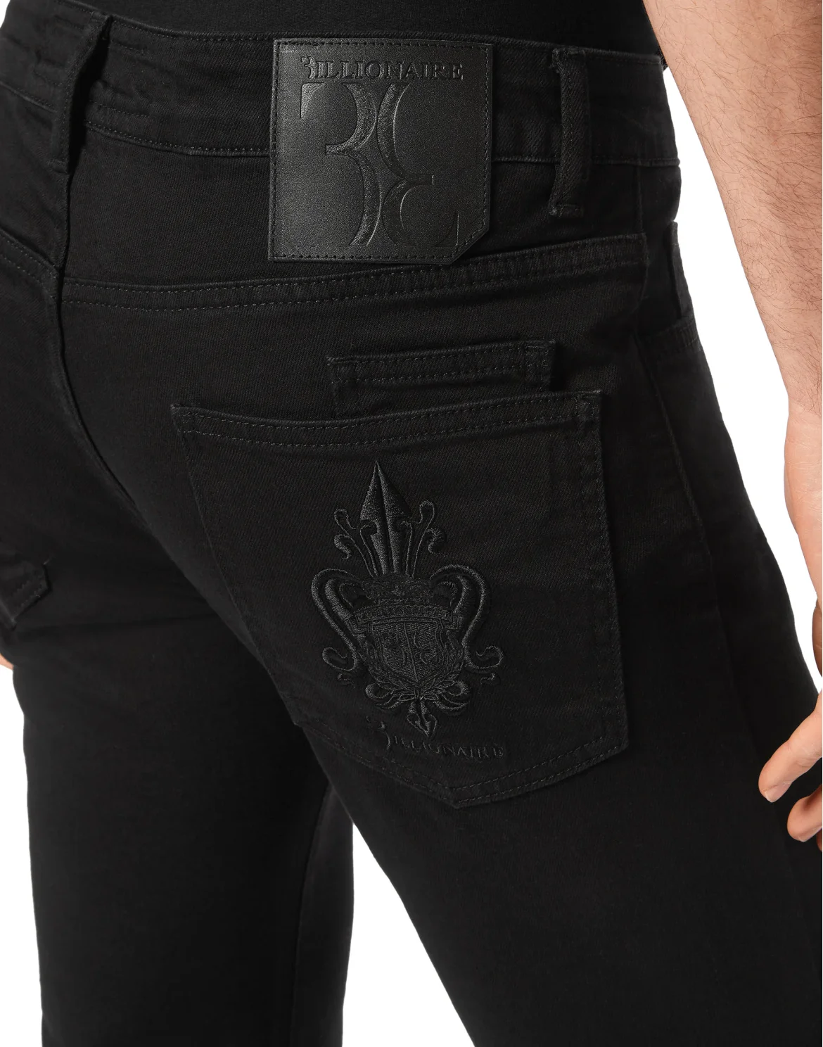 Denim Trousers Regular Fit, цвет: Черный