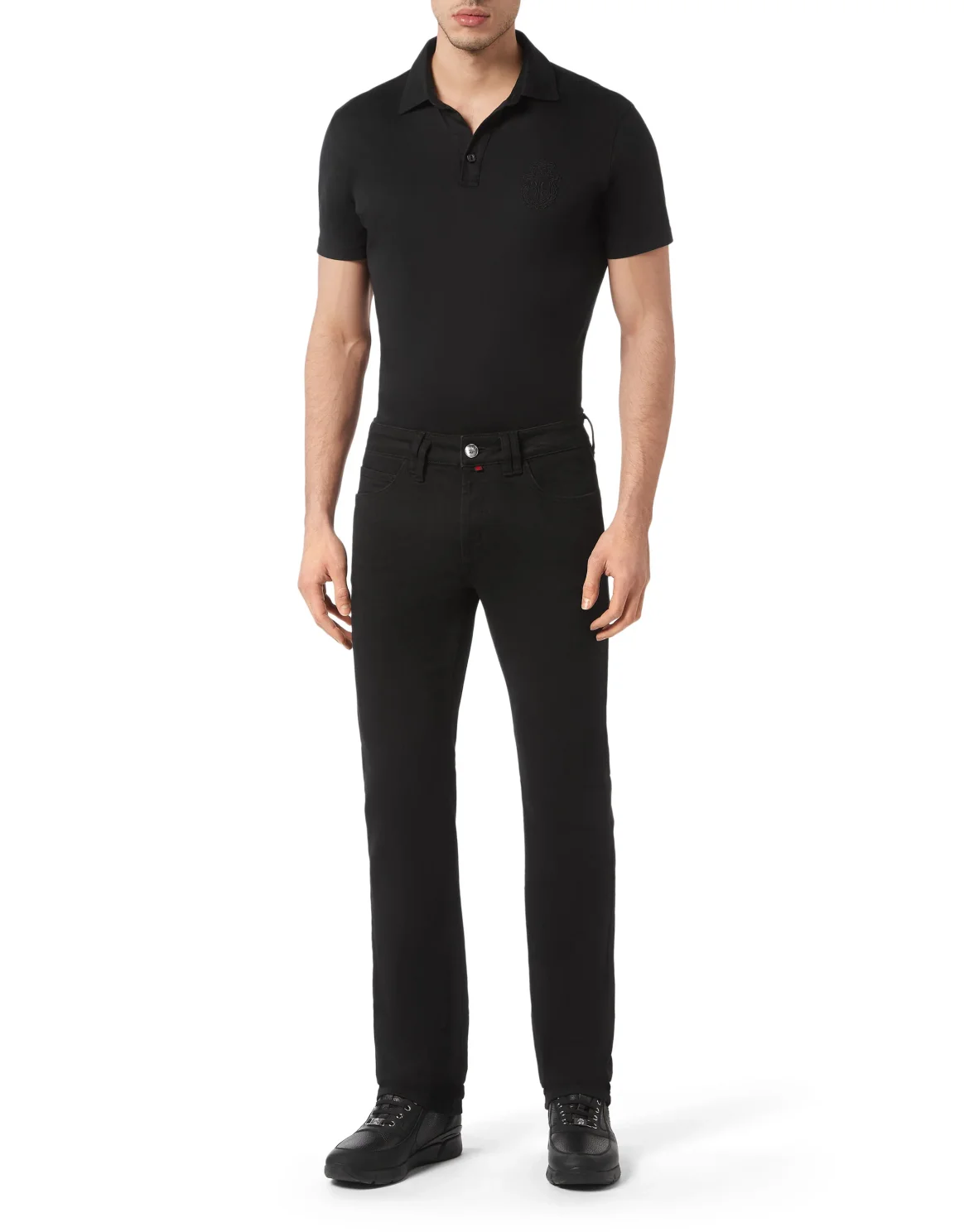 Denim Trousers Regular Fit, цвет: Черный