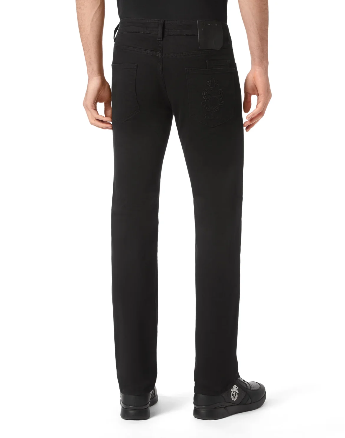 Denim Trousers Regular Fit, цвет: Черный