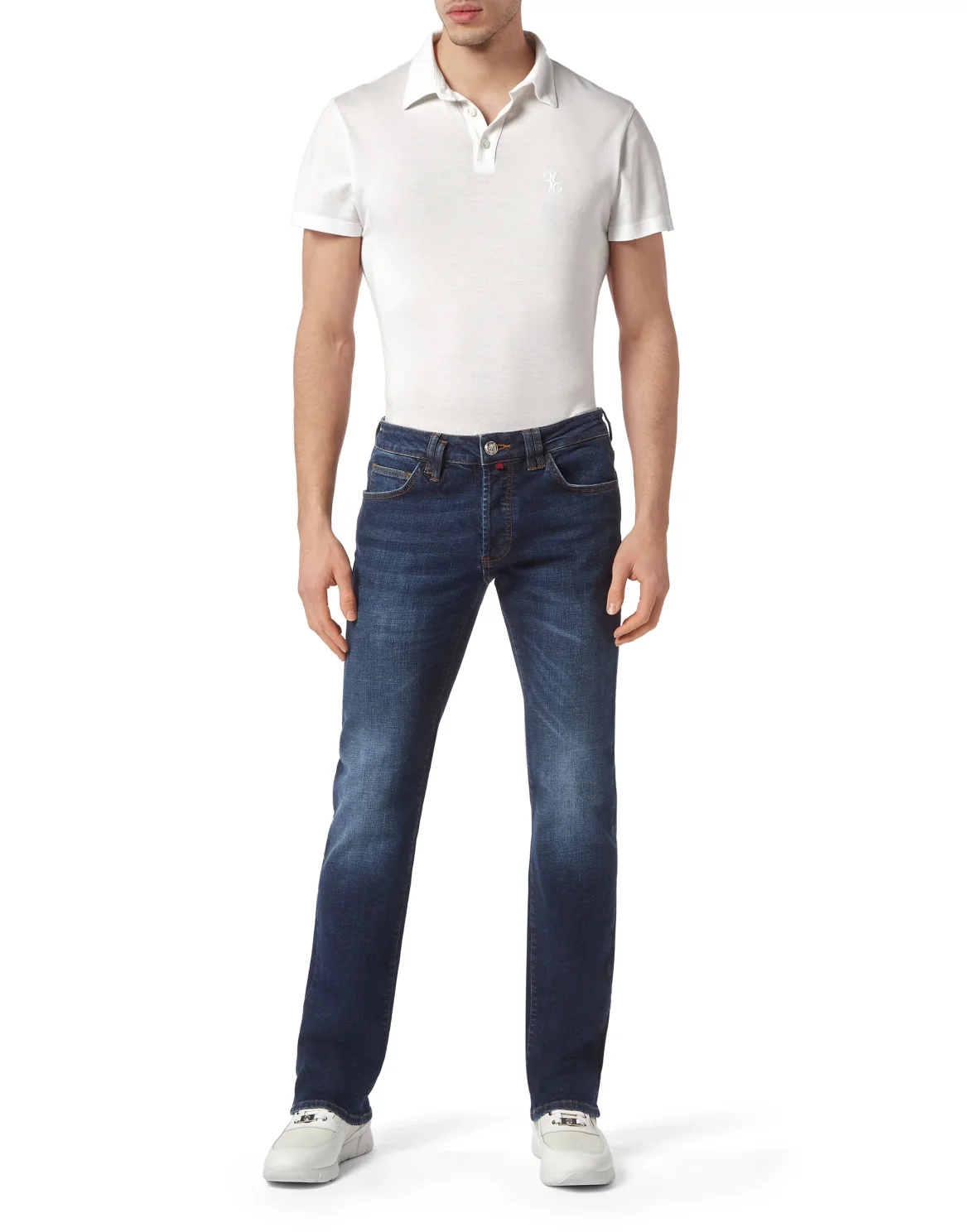 Denim Trousers Regular Fit, цвет: Синий
