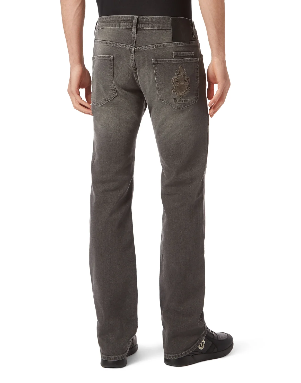 Denim Trousers Regular Fit, цвет: Серый