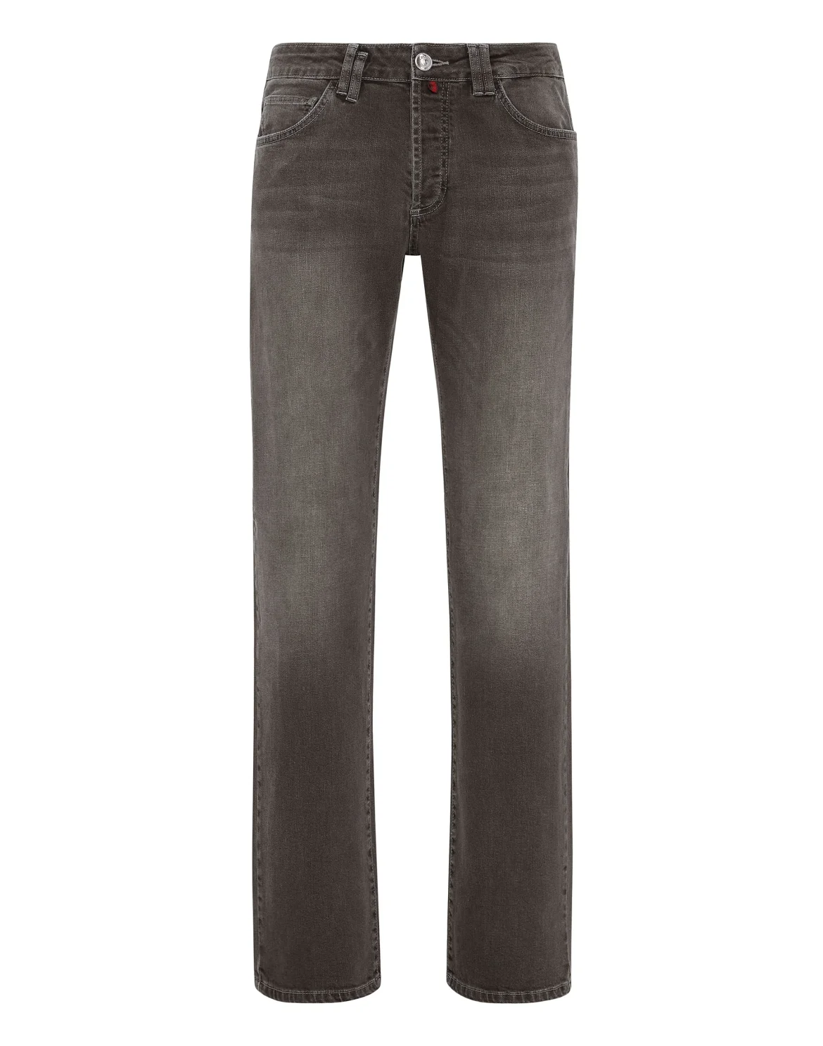 Denim Trousers Regular Fit, цвет: Серый