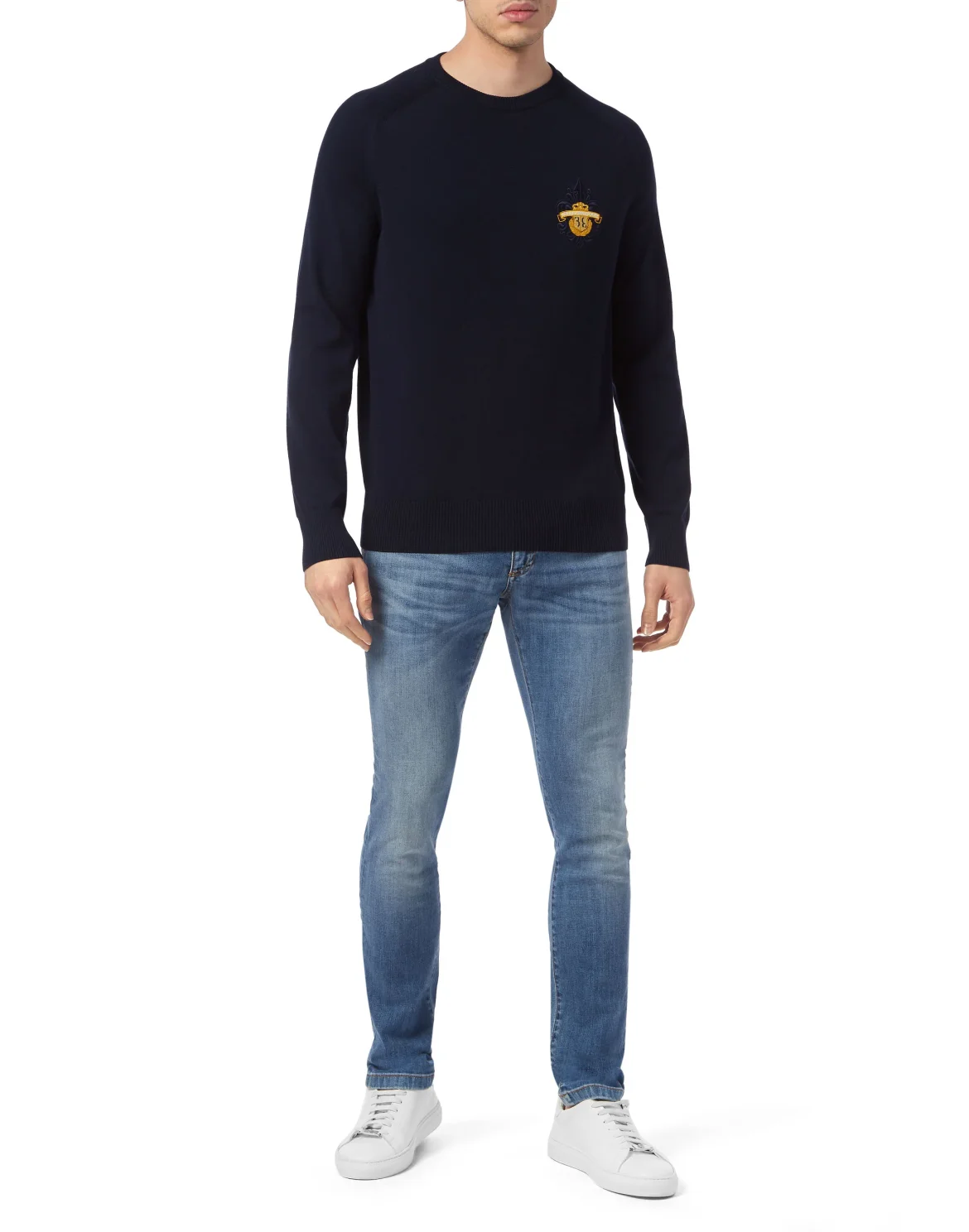Pullover Round Neck LS, цвет: Синий