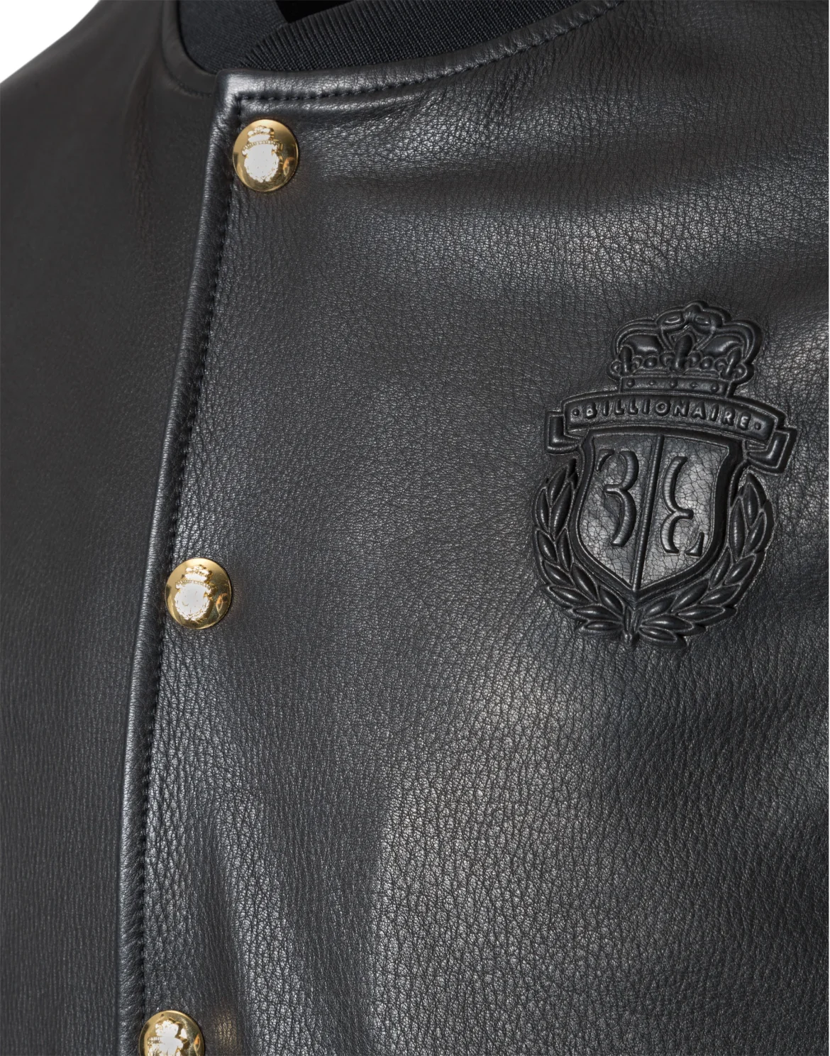 Leather Bomber "Robert", цвет: Черный