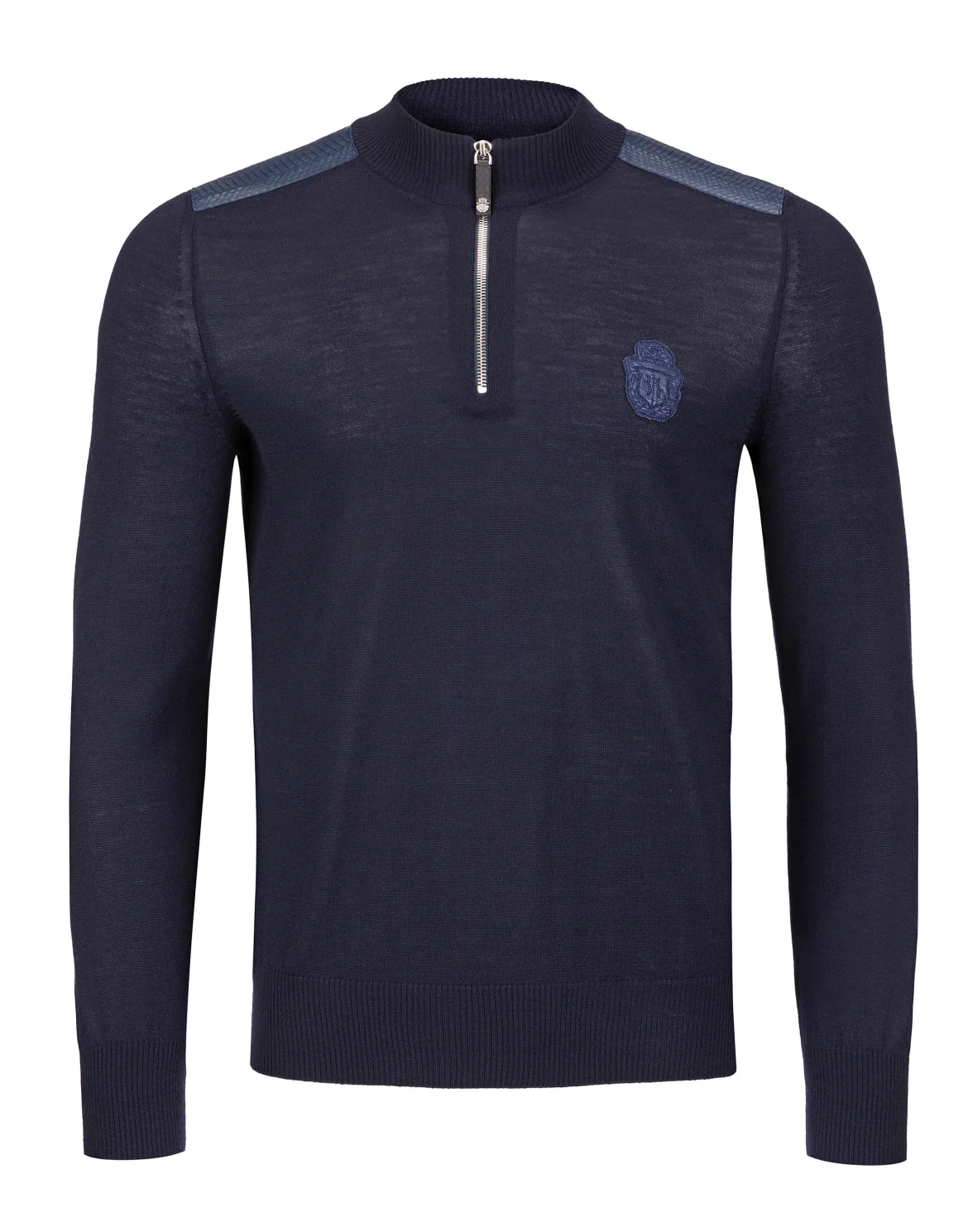 Pullover zip mock "Florian", цвет: Синий