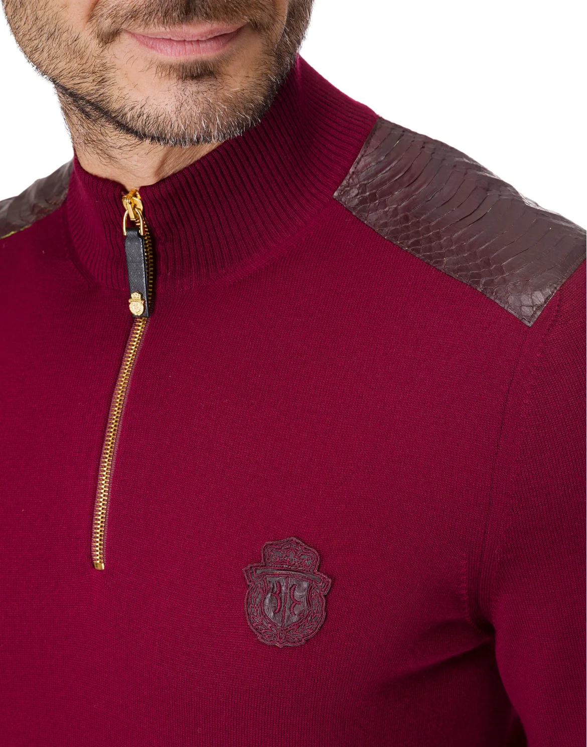 Pullover zip mock "Florian", цвет: Красный