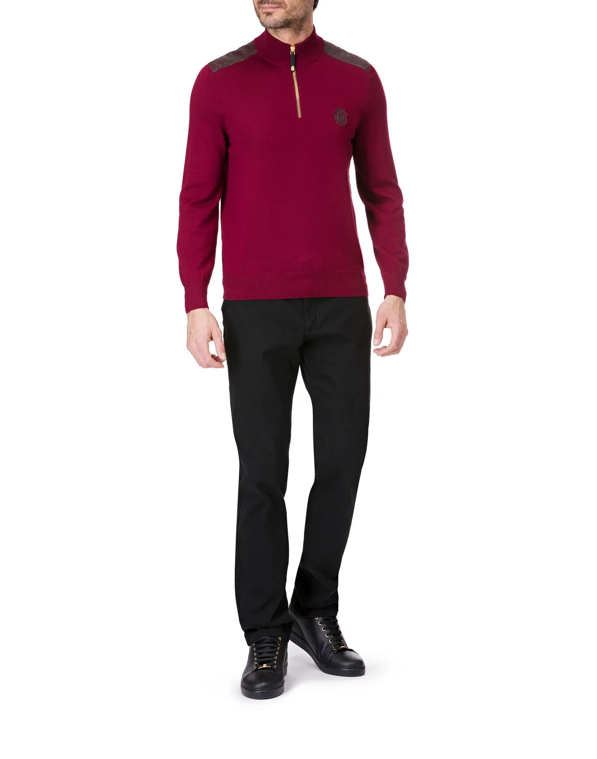 Pullover zip mock "Florian", цвет: Красный