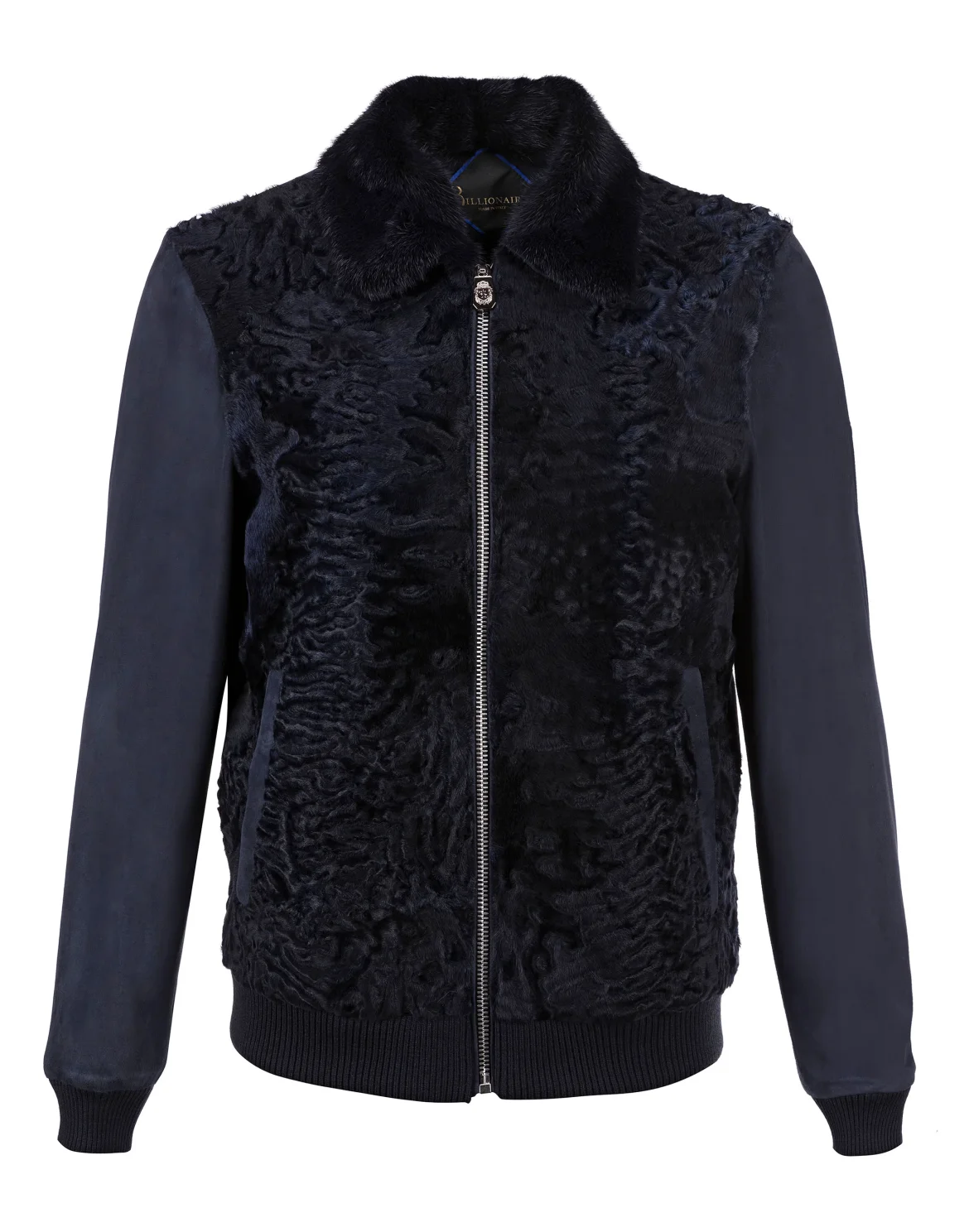 Leather Bomber "Tanguy", цвет: Синий