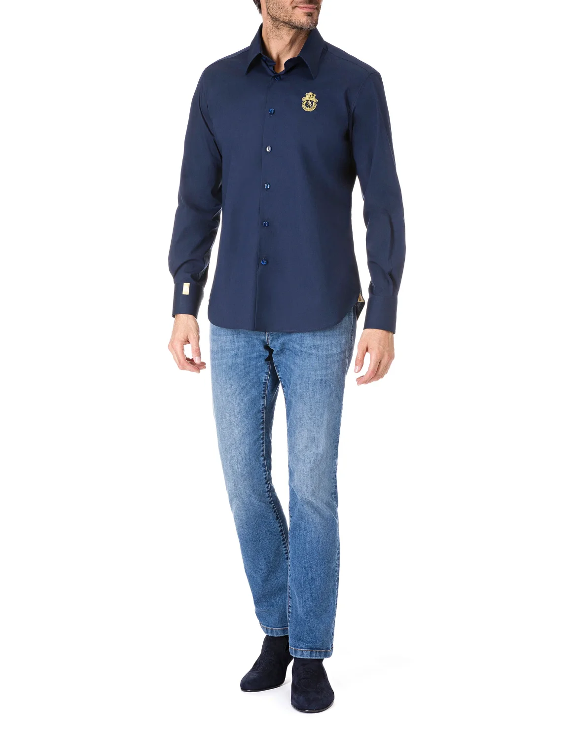 Shirt Silver Cut LS "Tristan", цвет: Синий