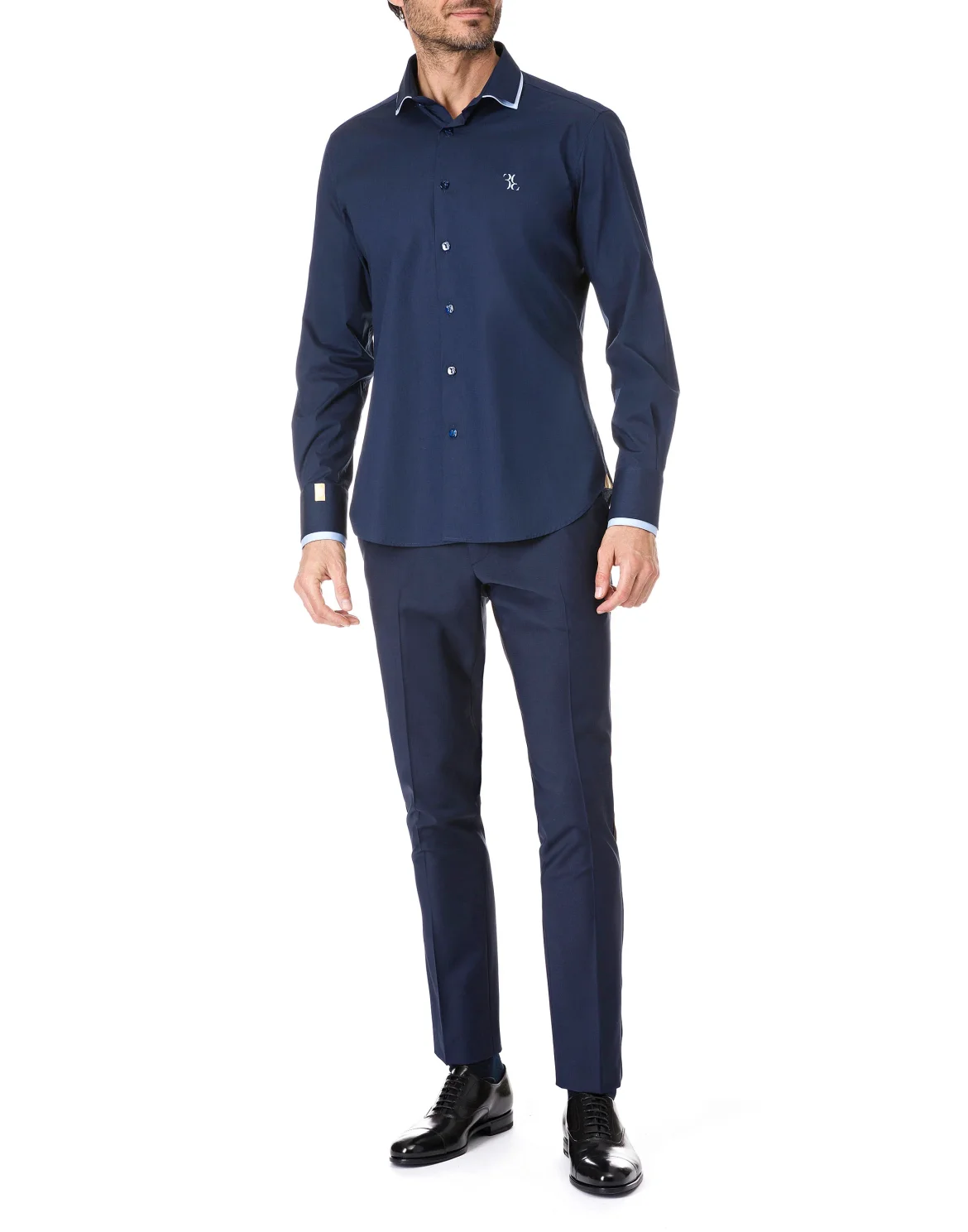 Shirt Silver Cut LS "Antòn", цвет: Синий