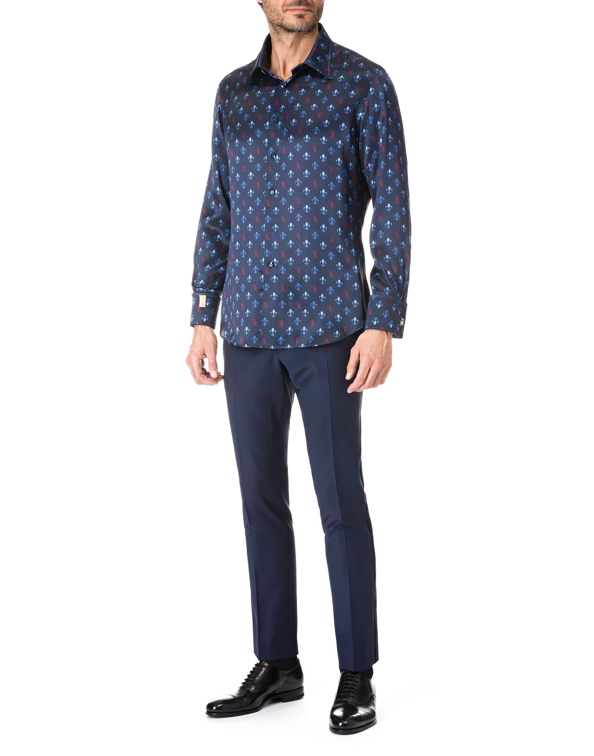Shirt Silver Cut LS "Basilio", цвет: Синий