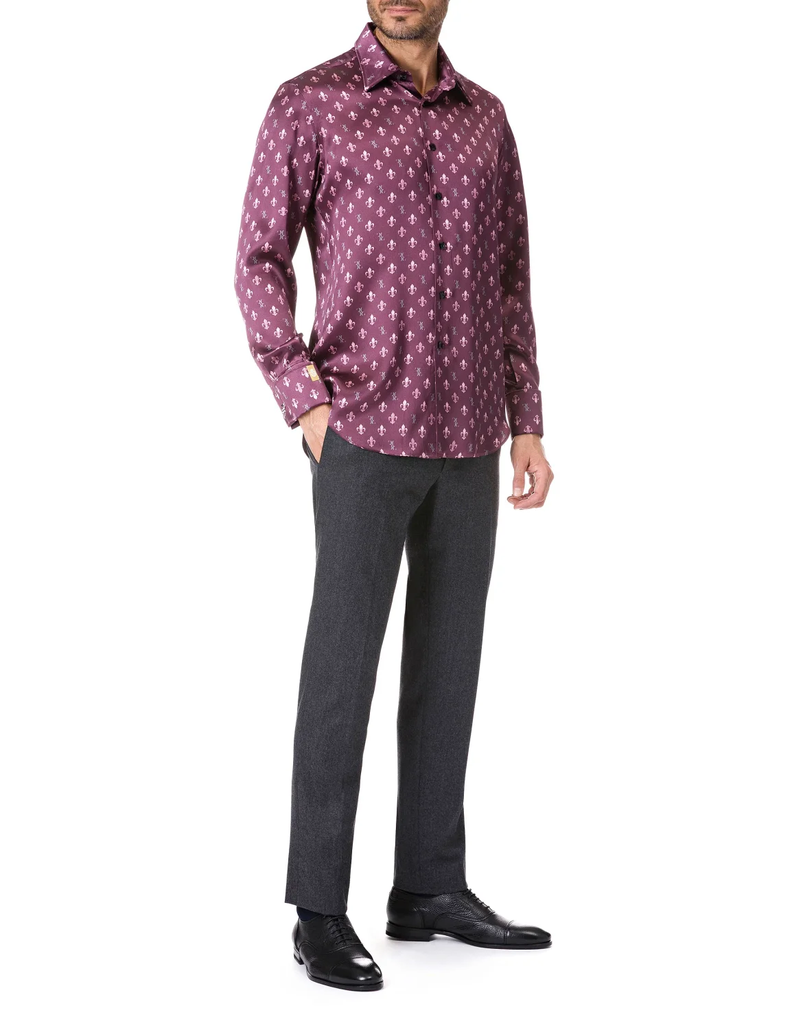 Shirt Silver Cut LS "Basilio", цвет: Красный