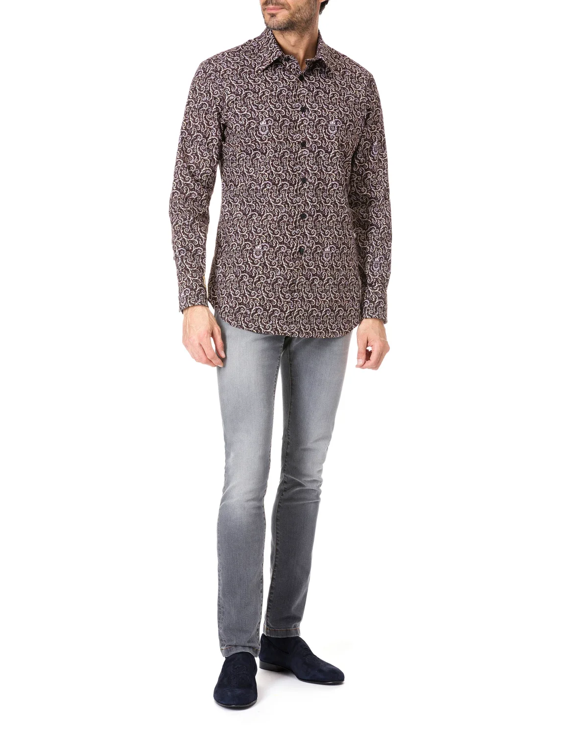 Shirt Silver Cut LS "Esteban", цвет: Черный