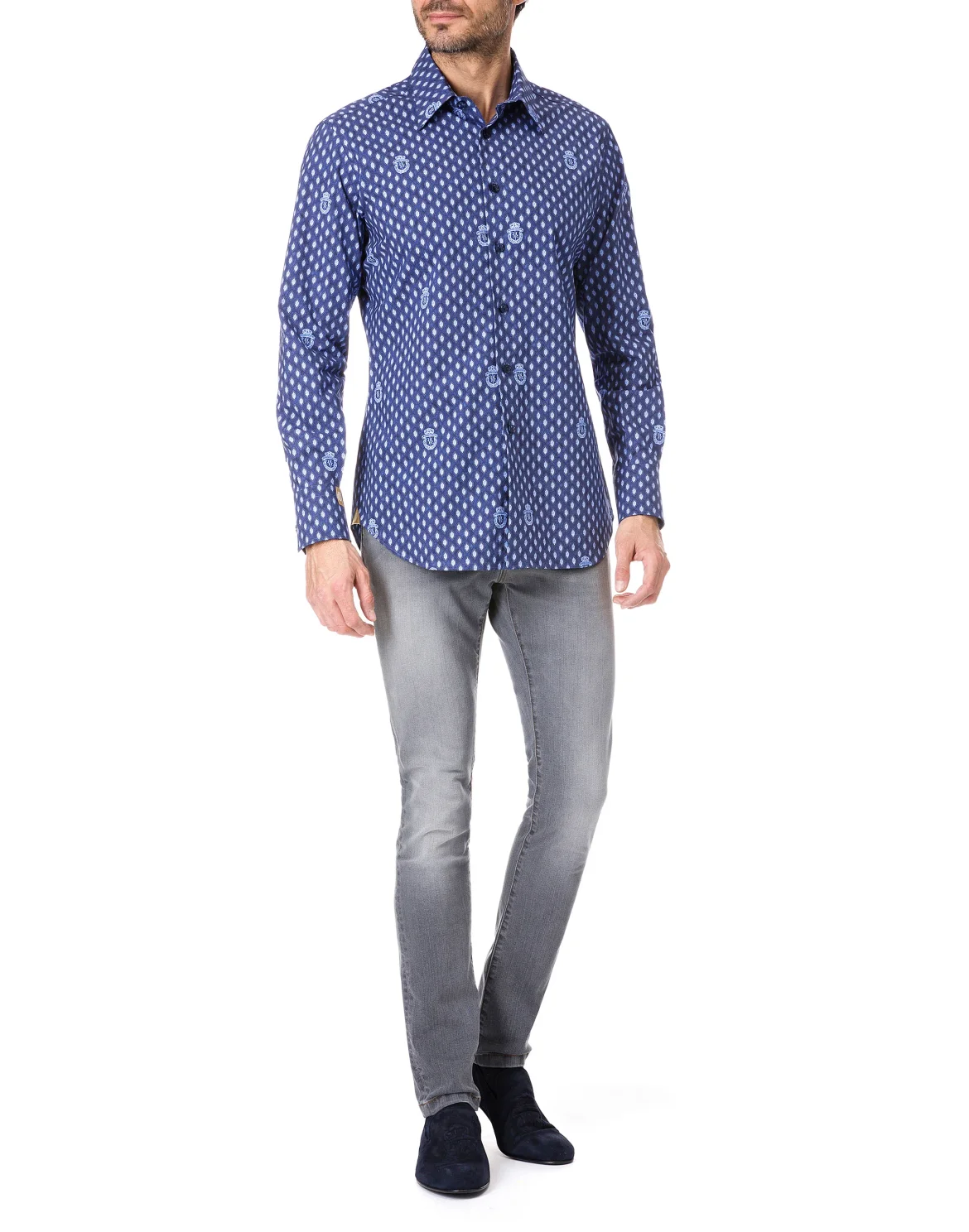 Shirt Silver Cut LS "Gabriel", цвет: Синий