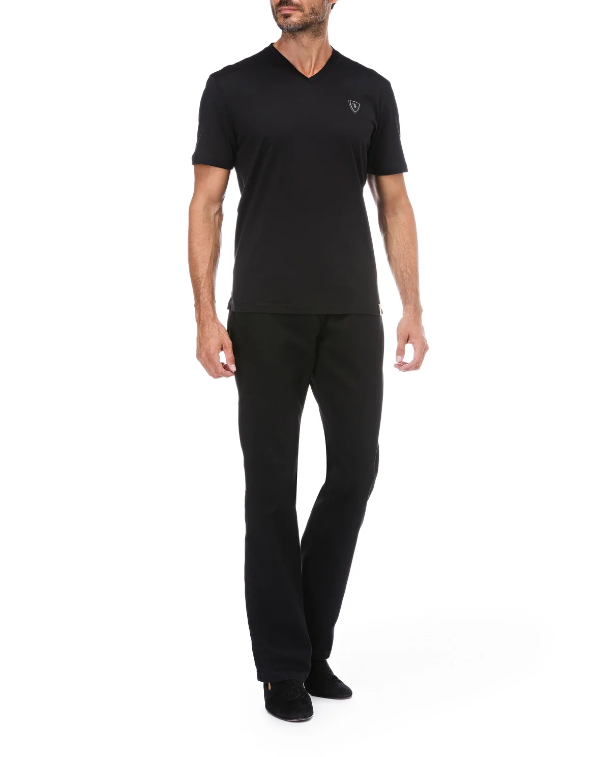 T-shirt V-Neck SS "Dionysos", цвет: Черный