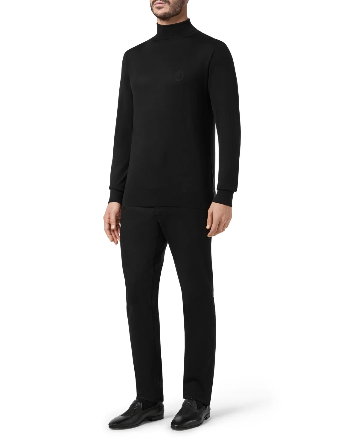 Turtle Neck LS Crest, цвет: Черный