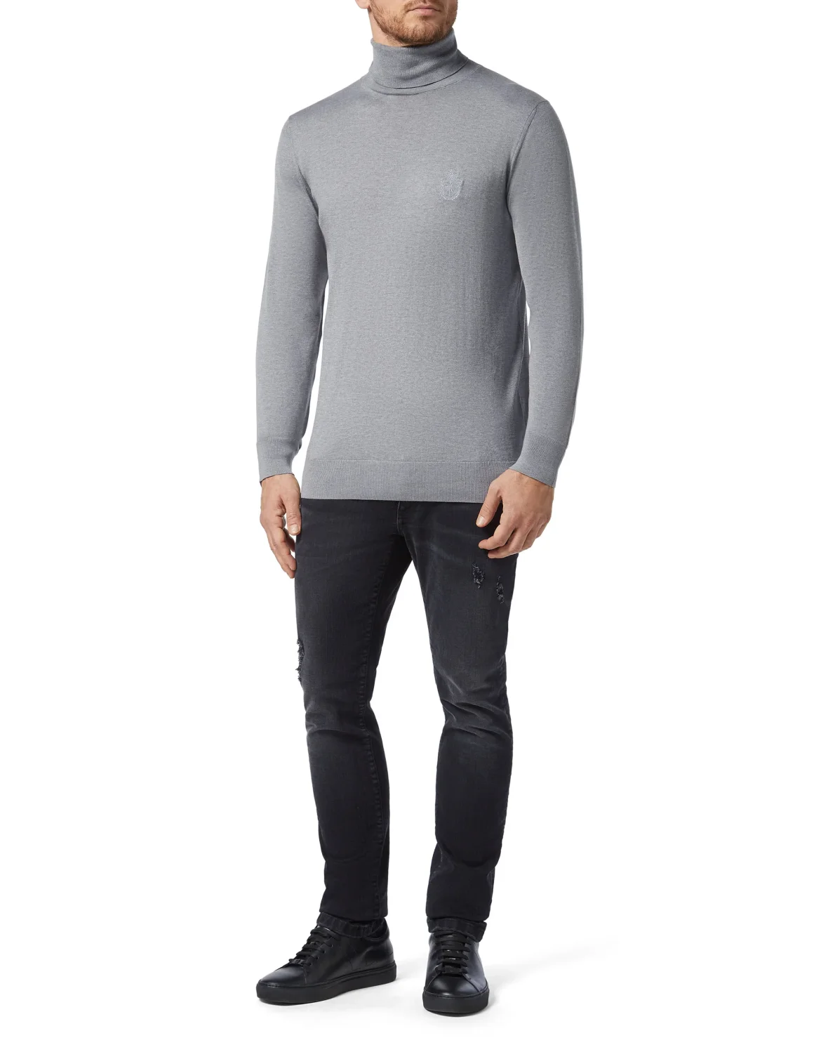 Turtle Neck LS Crest, цвет: Серый