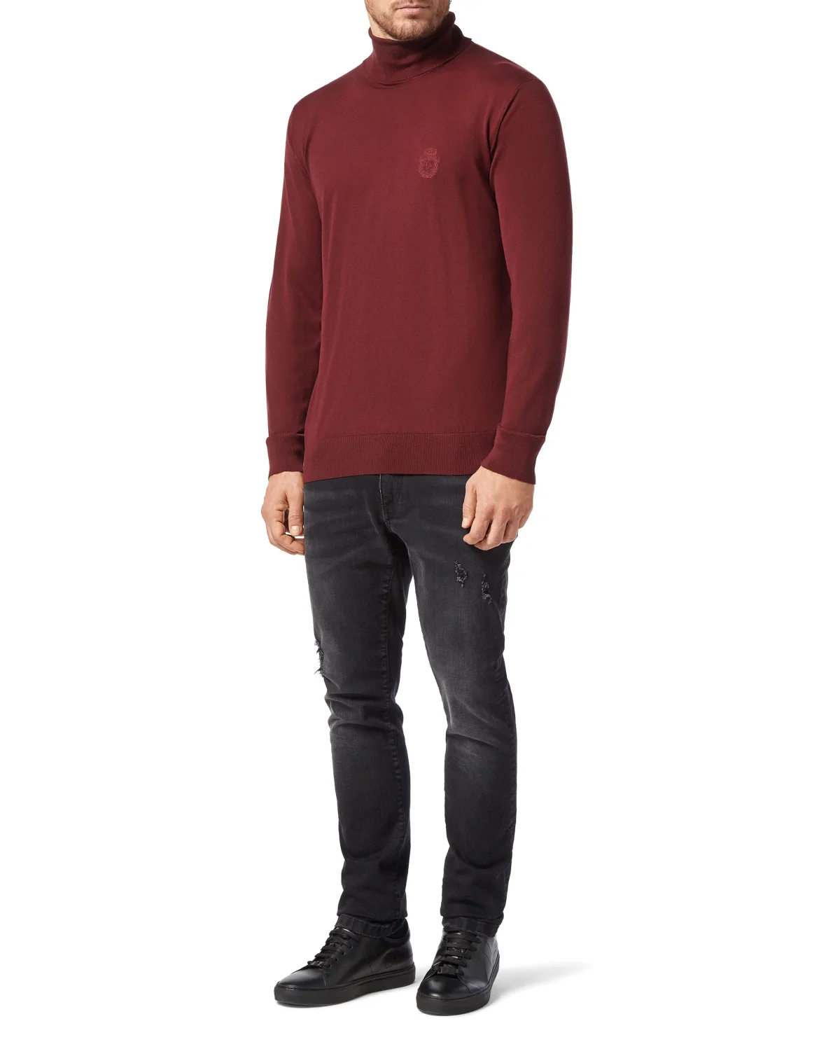 Turtle Neck LS Crest, цвет: Красный