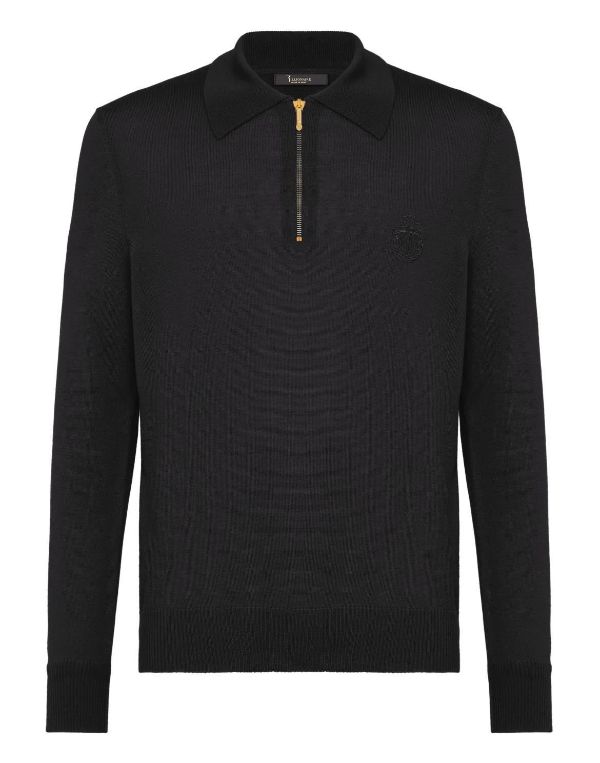 Pullover zip mock Crest, цвет: Черный