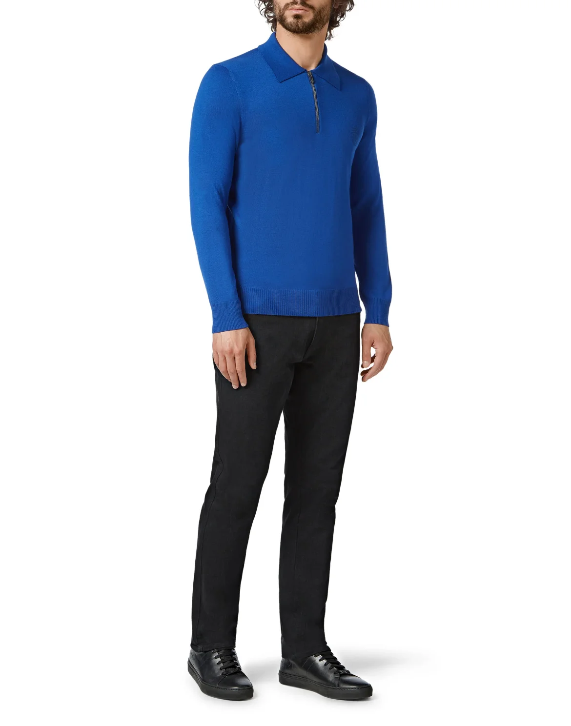 Pullover zip mock Crest, цвет: Синий