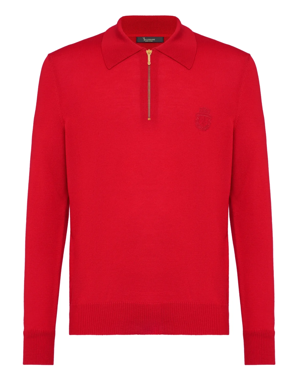 Pullover zip mock Crest, цвет: Красный