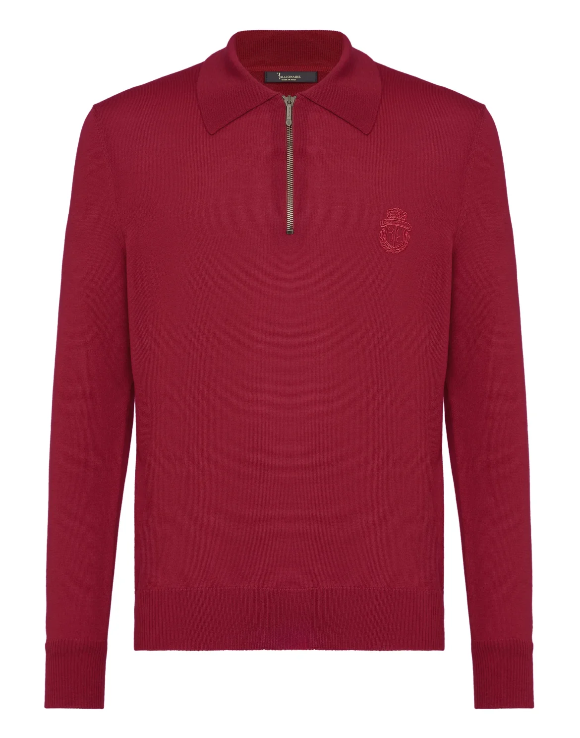 Pullover zip mock Crest, цвет: Красный