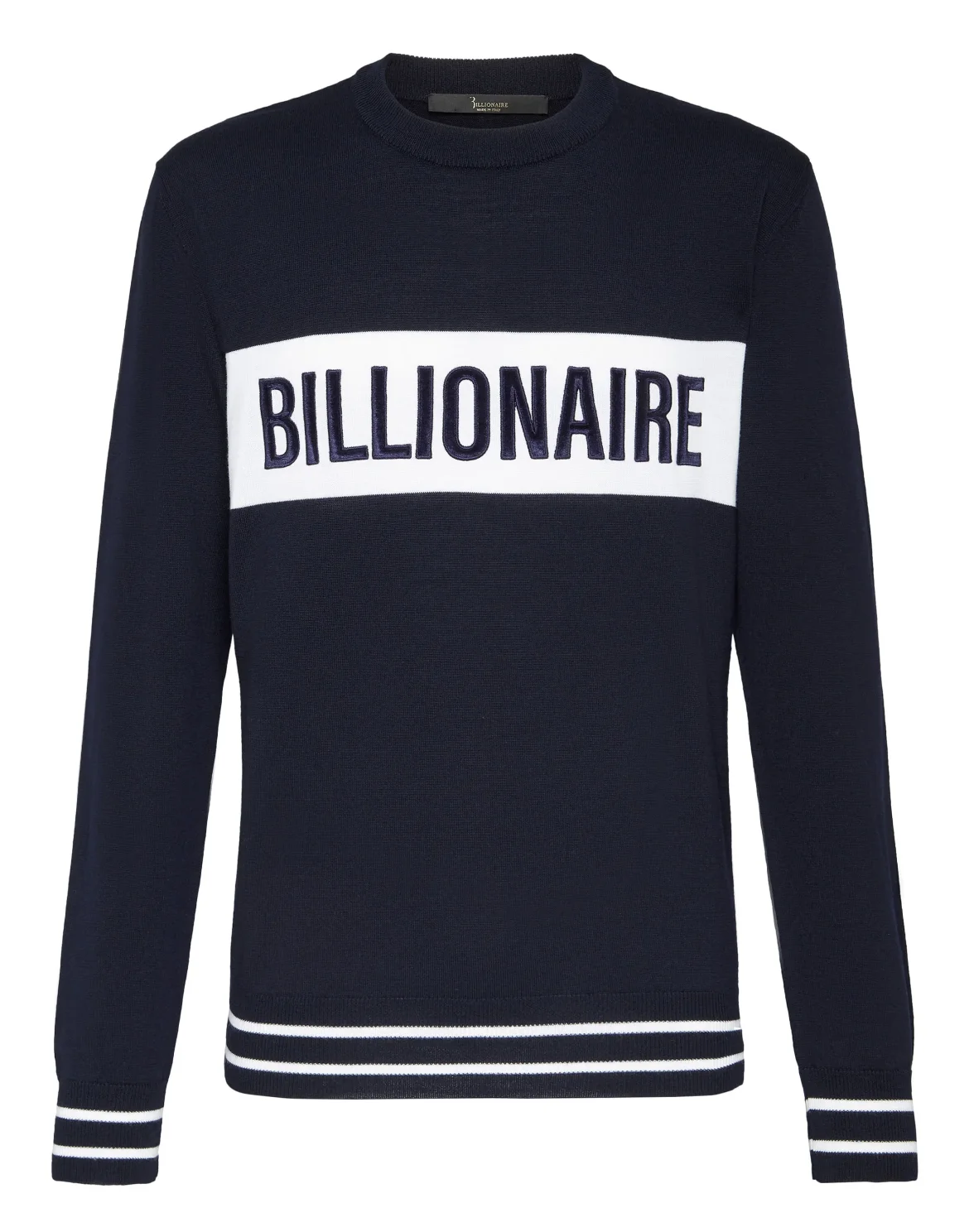 Pullover Round Neck LS Statement, цвет: Синий