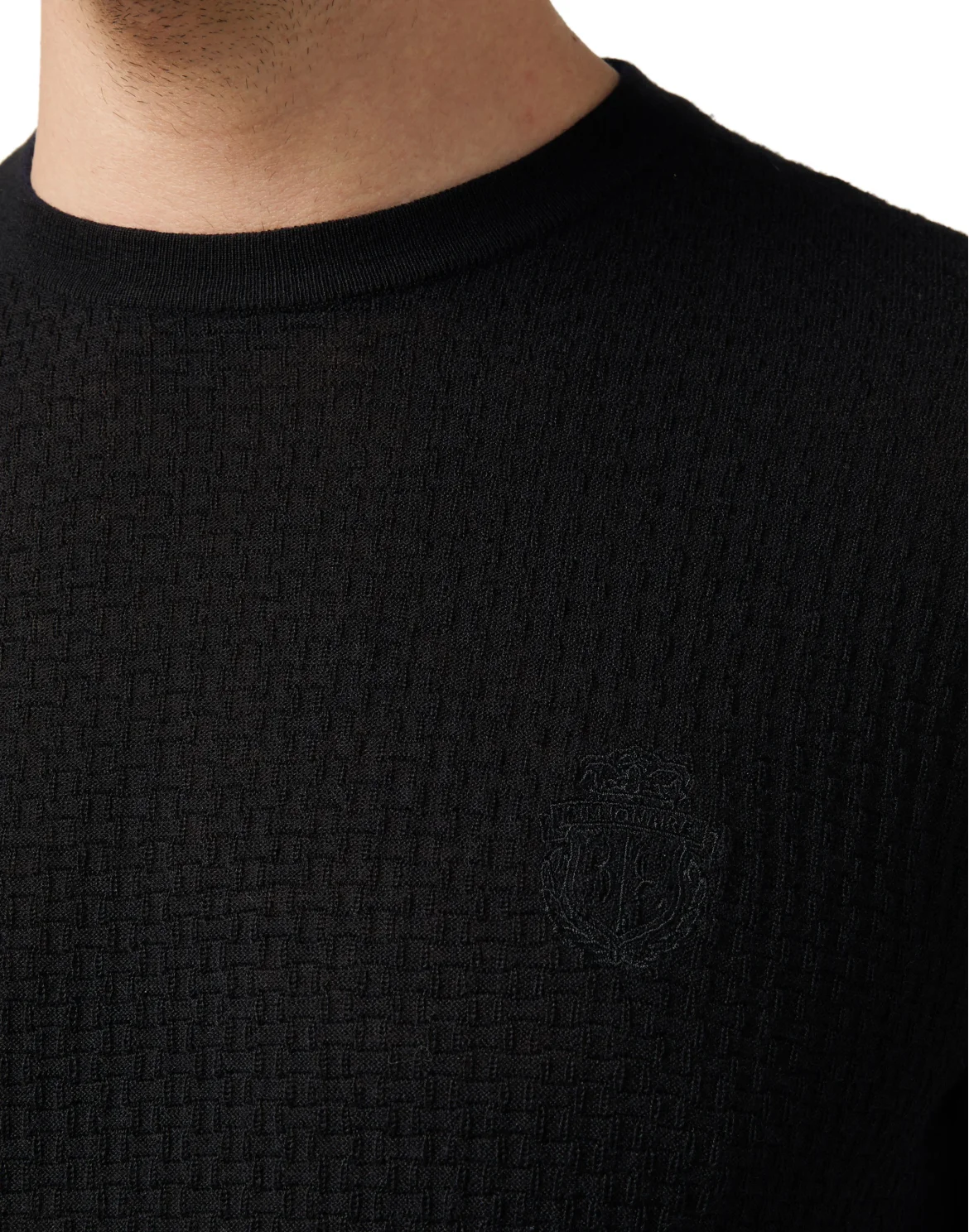 Pullover Round Neck LS Crest, цвет: Черный