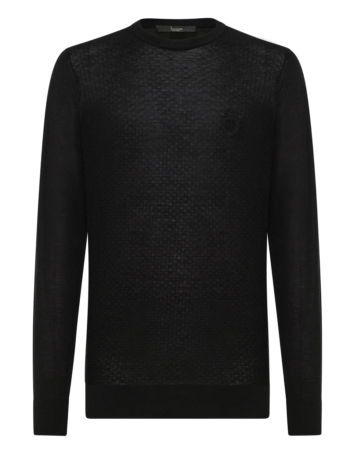 Pullover Round Neck LS Crest, цвет: Черный