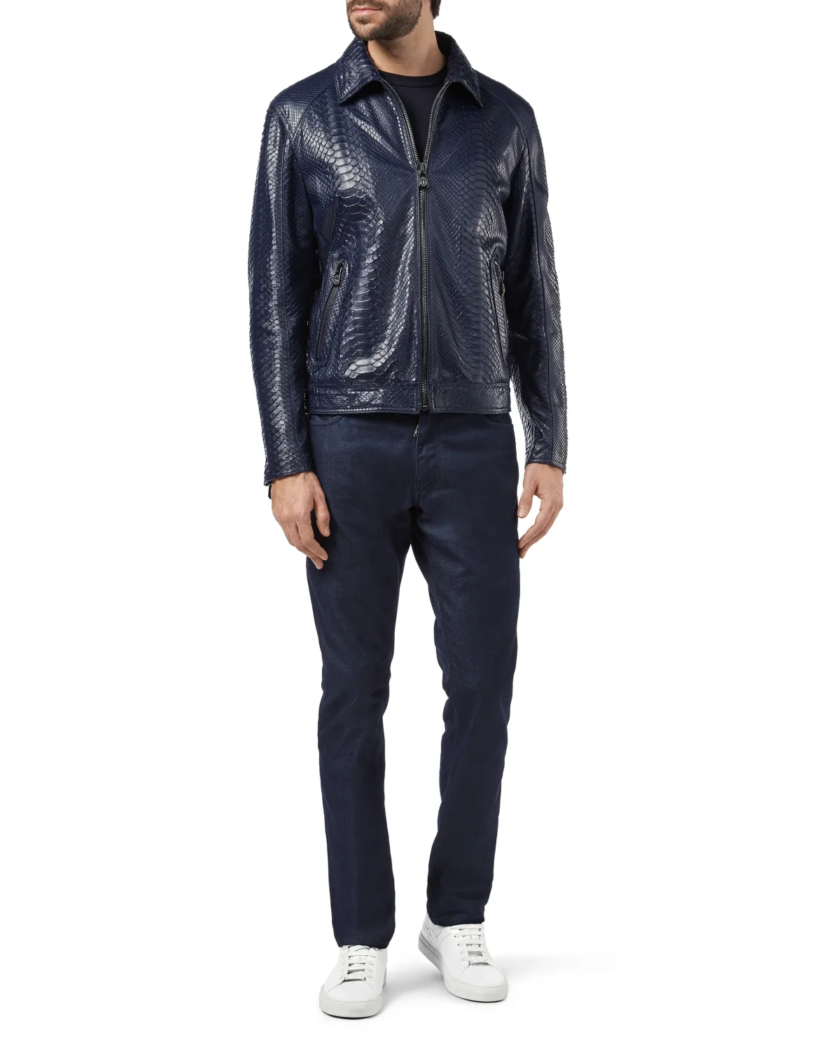 Leather Jacket Luxury, цвет: Синий