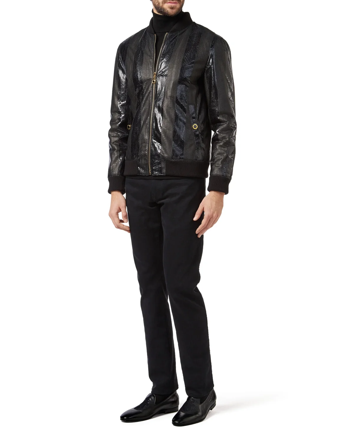 Leather Bomber Luxury, цвет: Черный