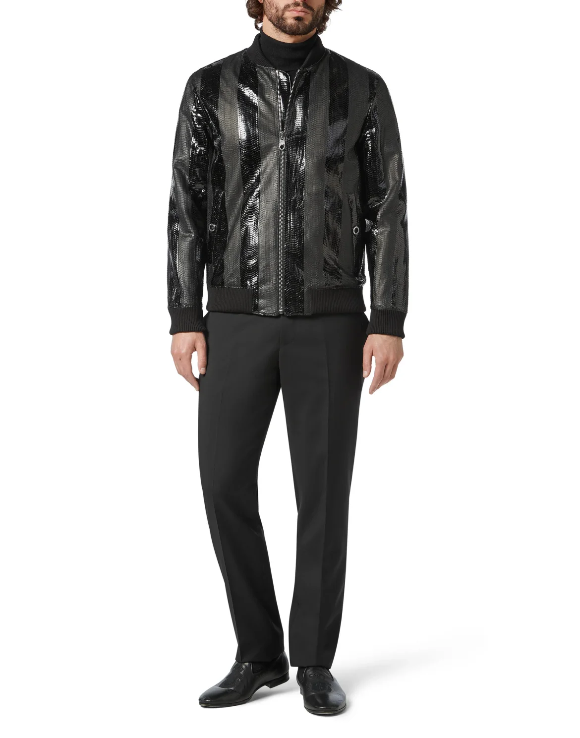 Leather Bomber Luxury, цвет: Черный