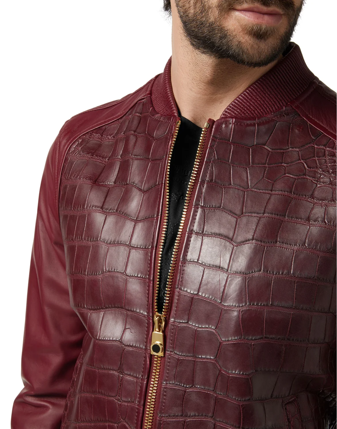 Leather Bomber Statement, цвет: Красный